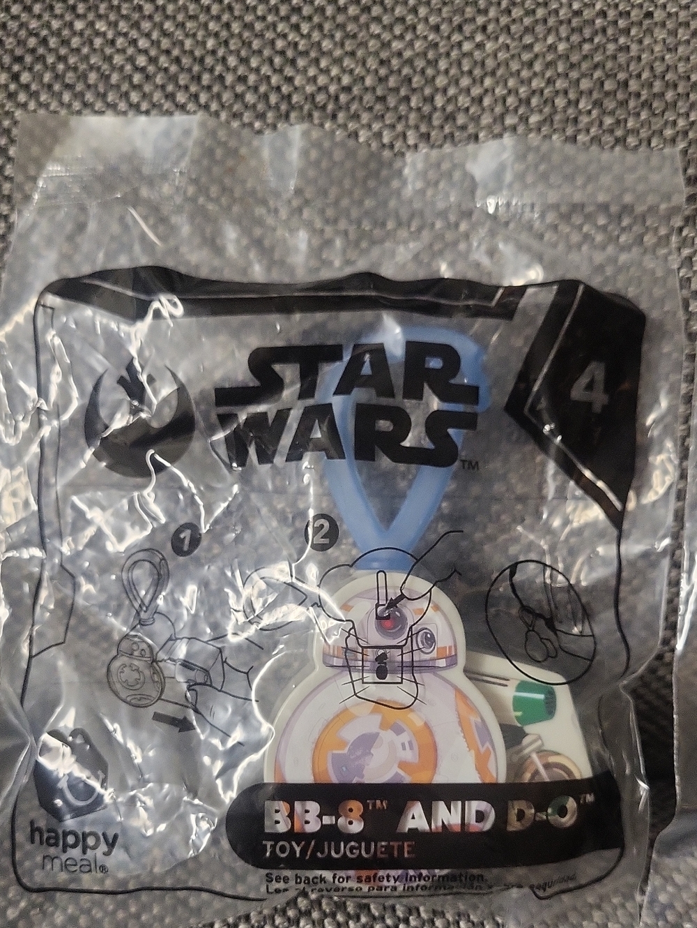 Star Wars BB-8 & D-O Keychain Charm - White, Orange, Black, Blue